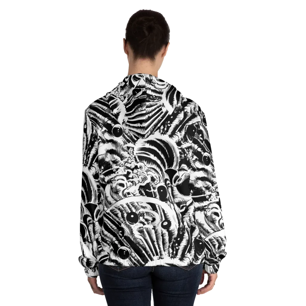 Ink Jungle on Women's Full-Zip Hoodie — Back On Person
