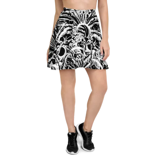 Ink Jungle on a Skater Skirt