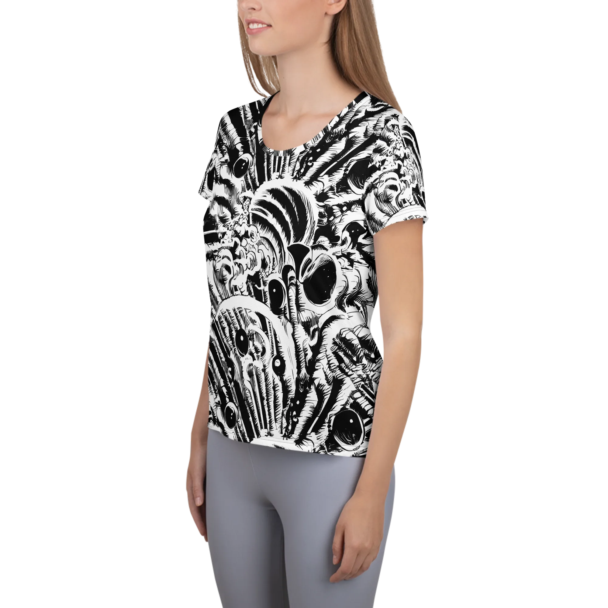 Ink Jungle on Women's Athletic T-Shirt — Left