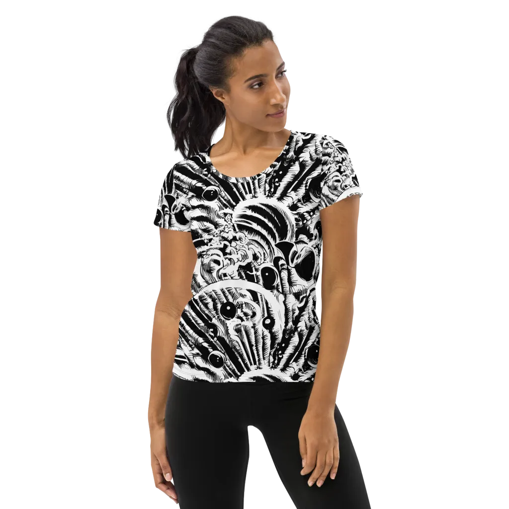 Ink Jungle on Women's Athletic T-Shirt — Front