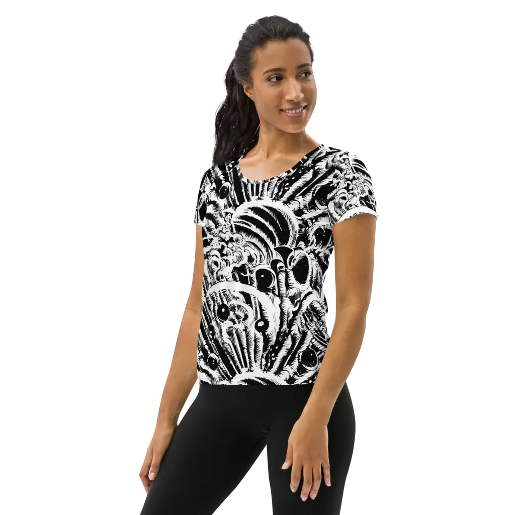 Ink Jungle on Women's Athletic T-Shirt — Left