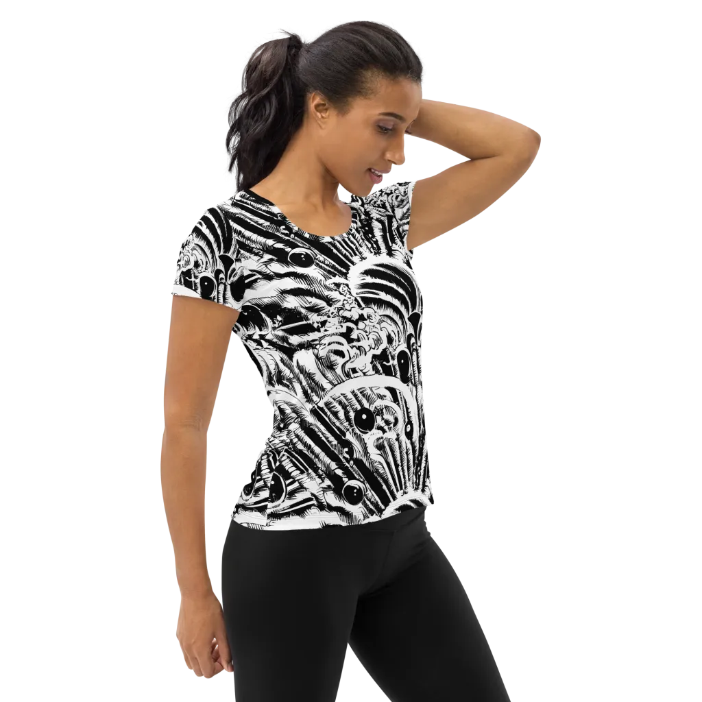 Ink Jungle on Women's Athletic T-Shirt — Right