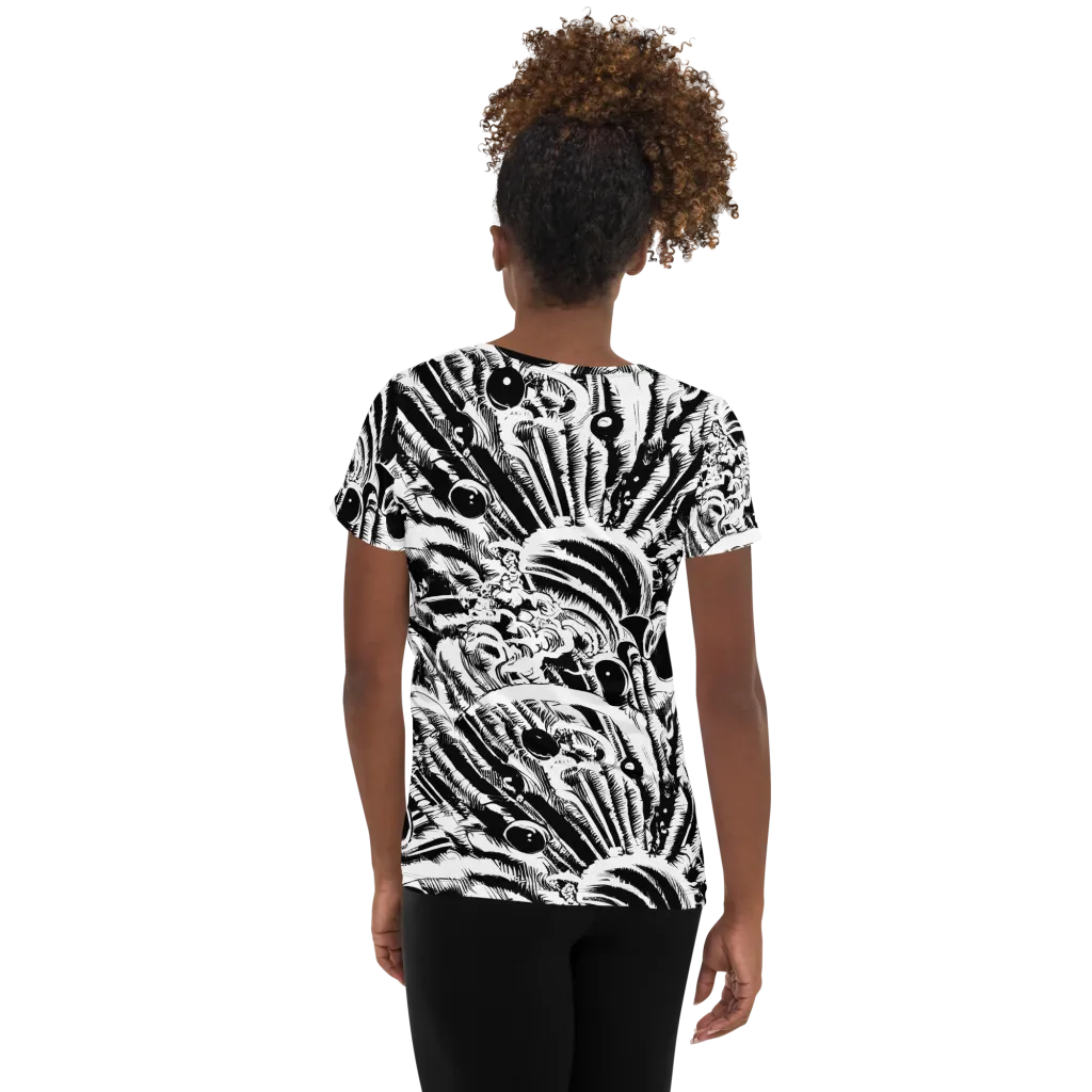 Ink Jungle on Women's Athletic T-Shirt — Back