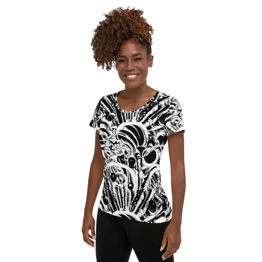 Ink Jungle on Women's Athletic T-Shirt — Left