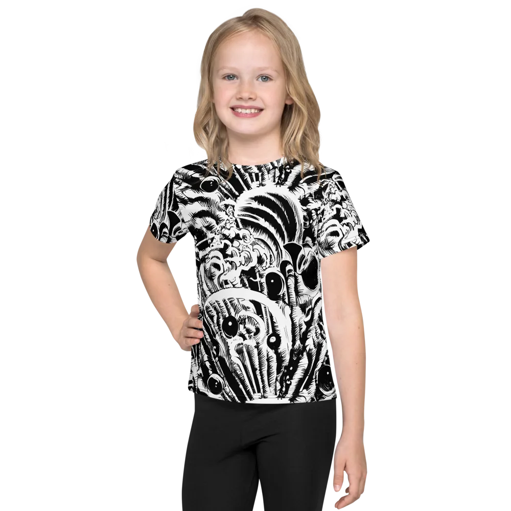 Ink Jungle on Kids Crew Neck T-Shirt — Front