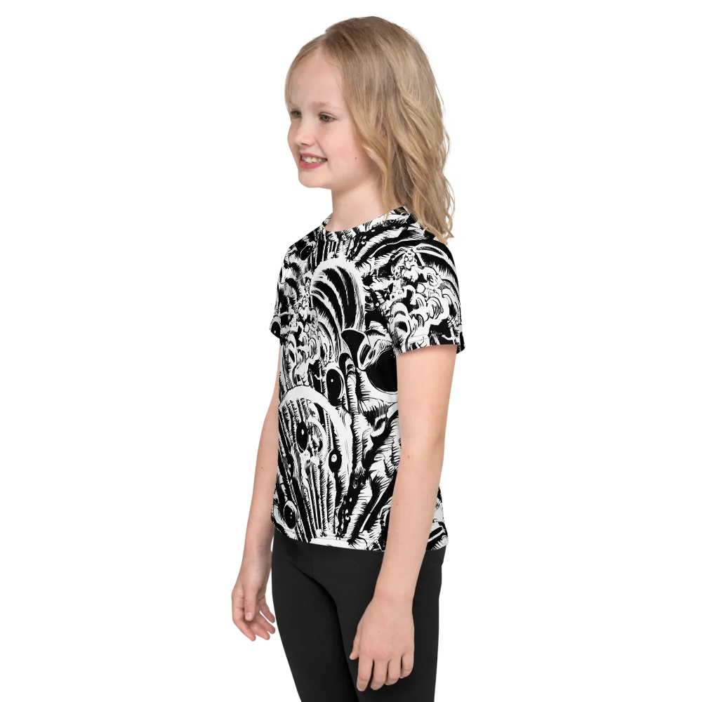 Ink Jungle on Kids Crew Neck T-Shirt — Left