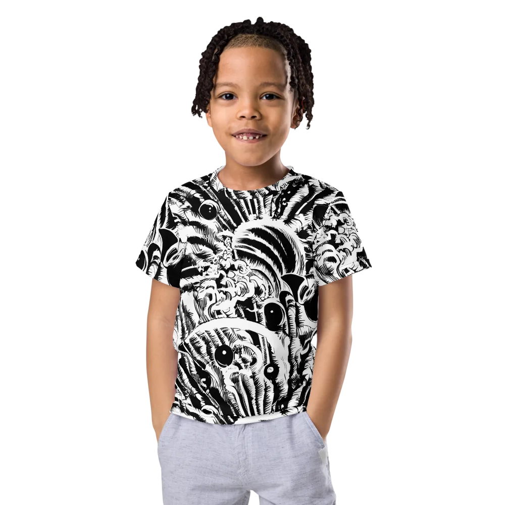 Ink Jungle on Kids Crew Neck T-Shirt — Front
