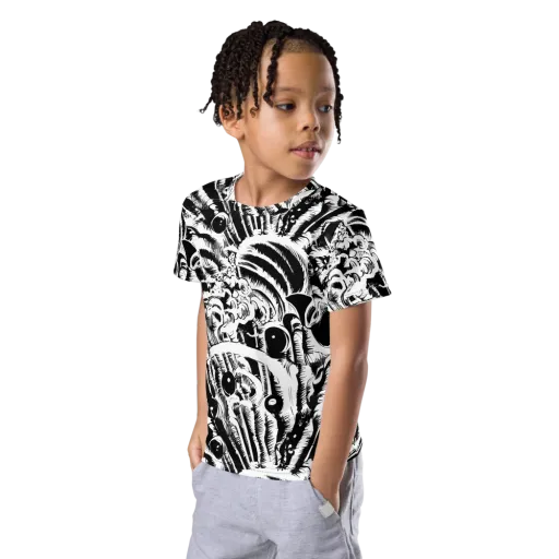Ink Jungle on a Kids Crew Neck T-Shirt