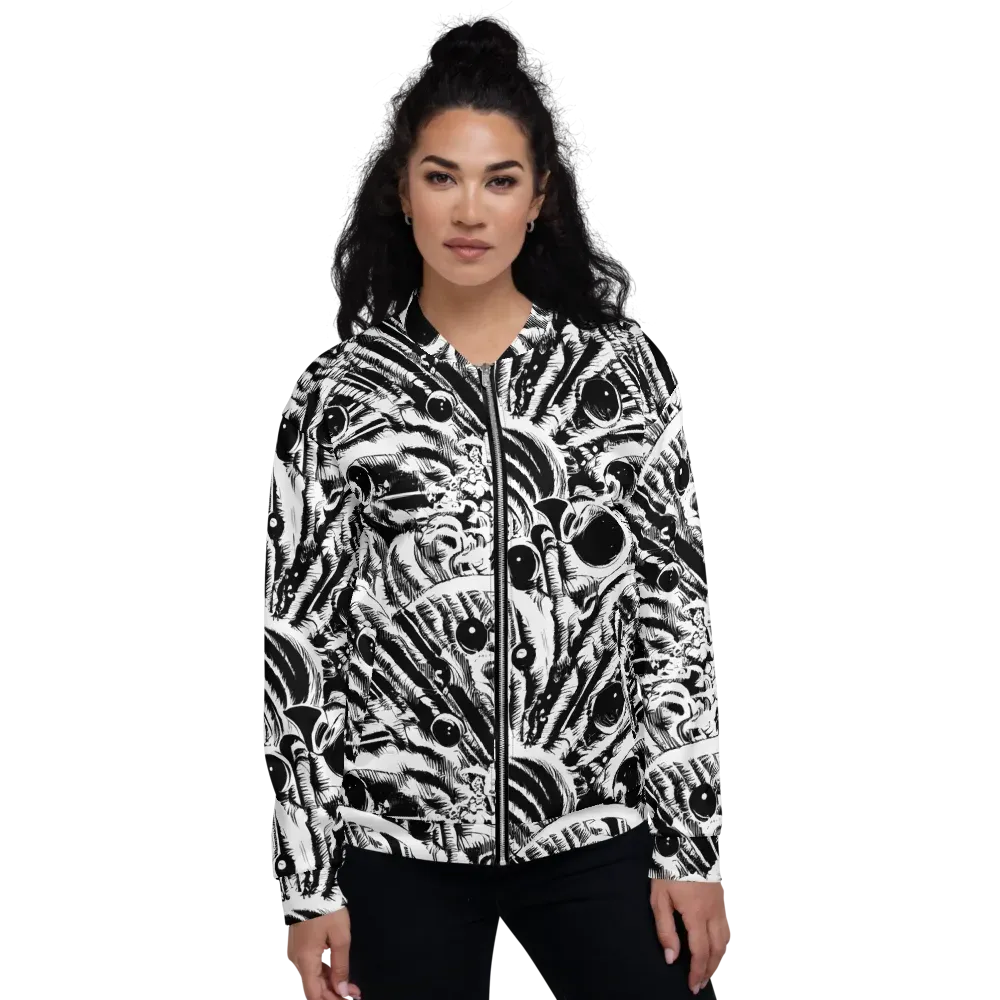 Ink Jungle on Bomber Jacket — Front