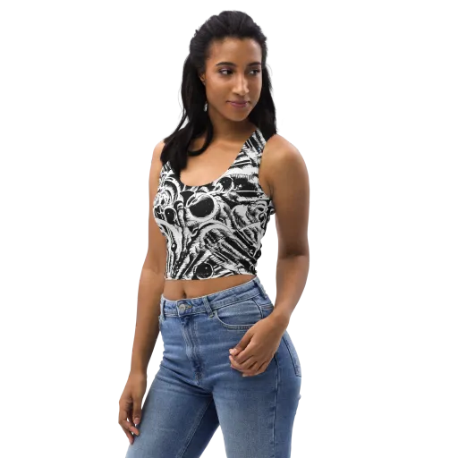 Ink Jungle on a Crop Top