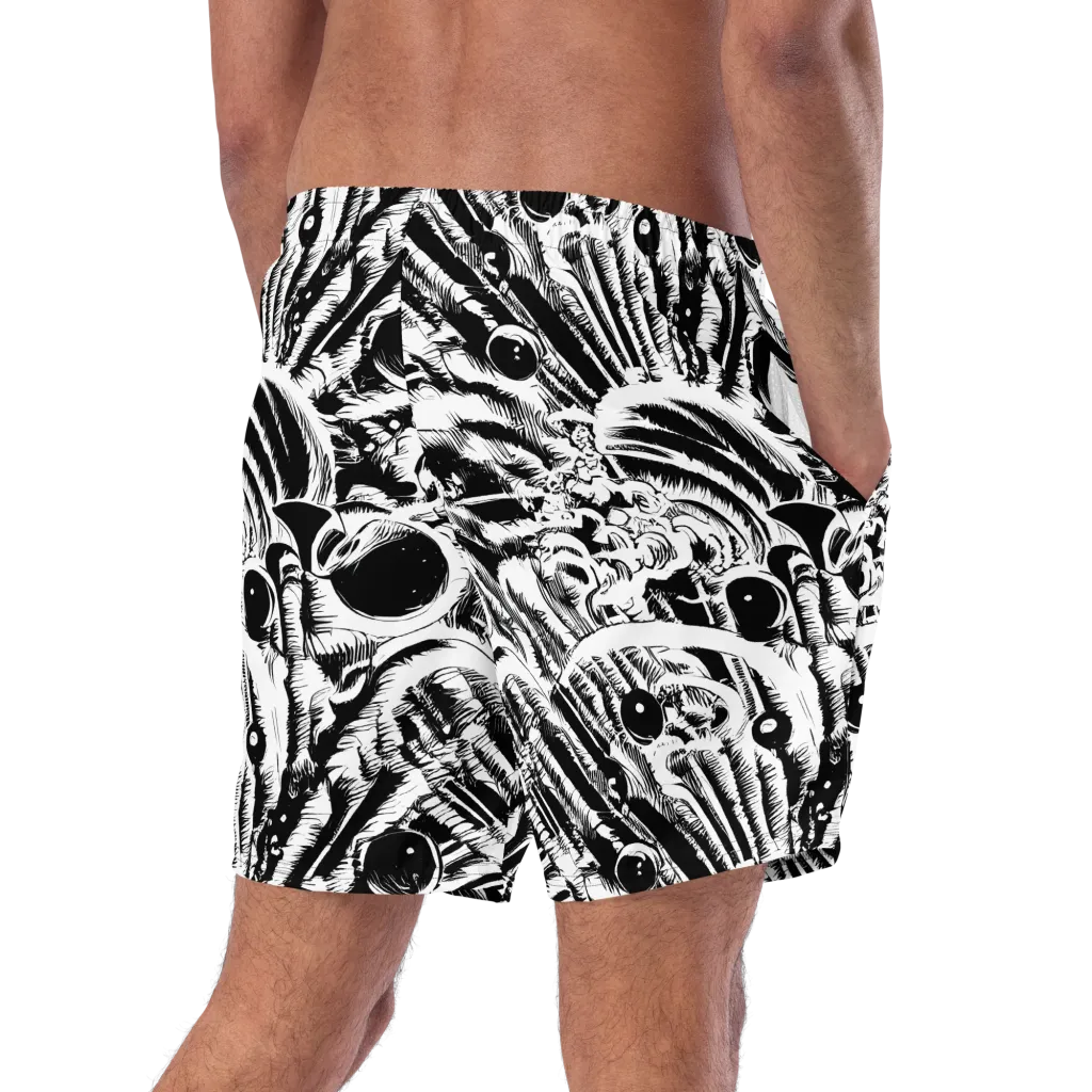 Ink Jungle on Swim Trunks — Right Back