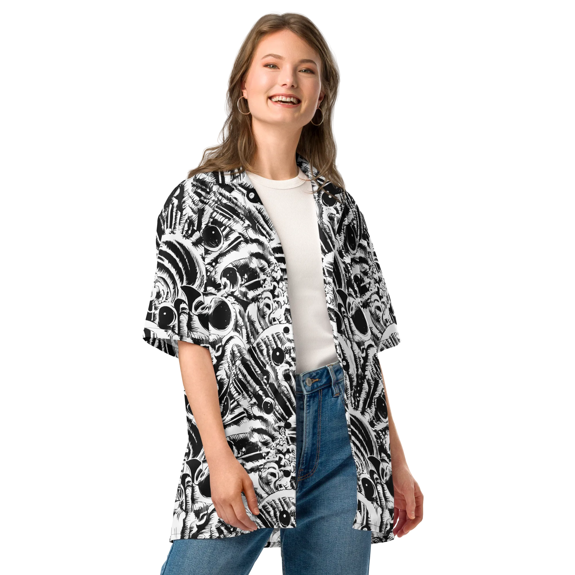 Ink Jungle on Button Shirt — Front