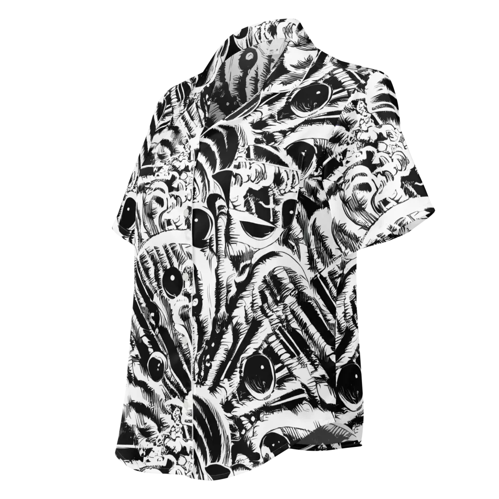 Ink Jungle on Women's Short Sleeve Pajama Top — Left Front