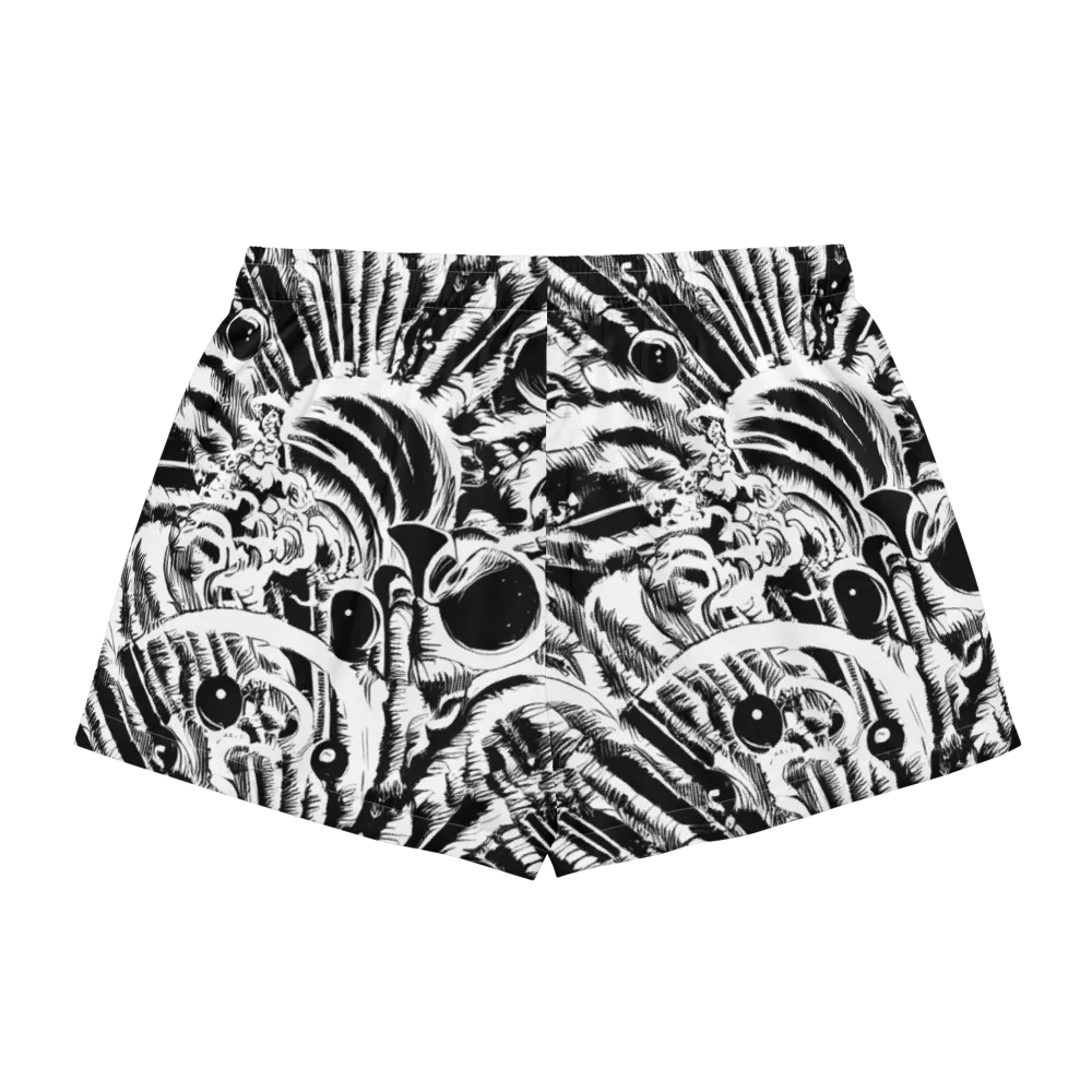 Ink Jungle on Women's Pajama Shorts — Back