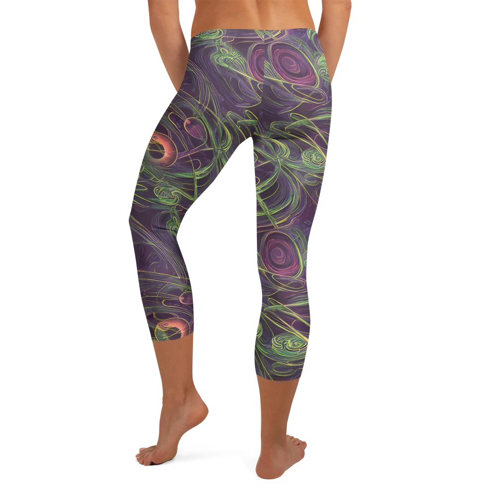 Chromatic Creeper on Capri Leggings — Back