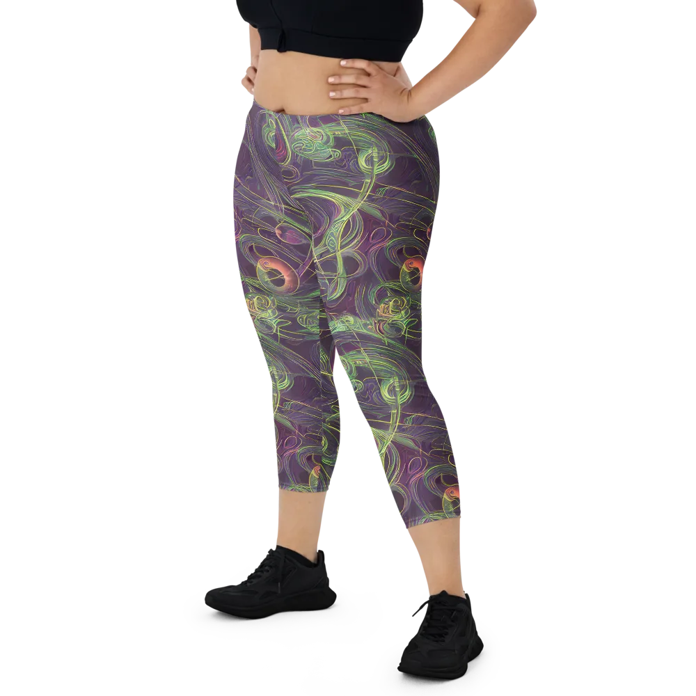 Chromatic Creeper on Capri Leggings — Front
