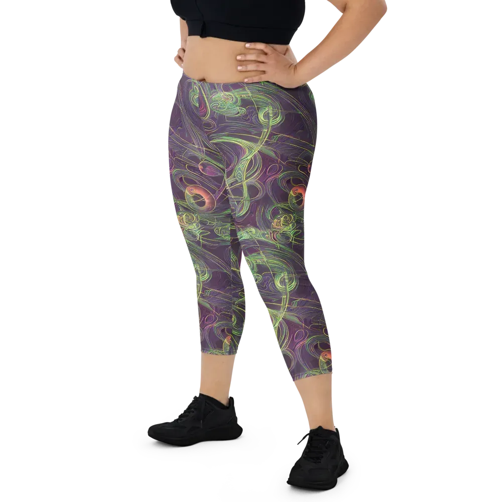 Chromatic Creeper on Capri Leggings — Front