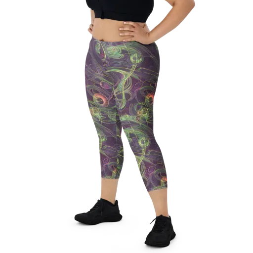 Chromatic Creeper on a Capri Leggings