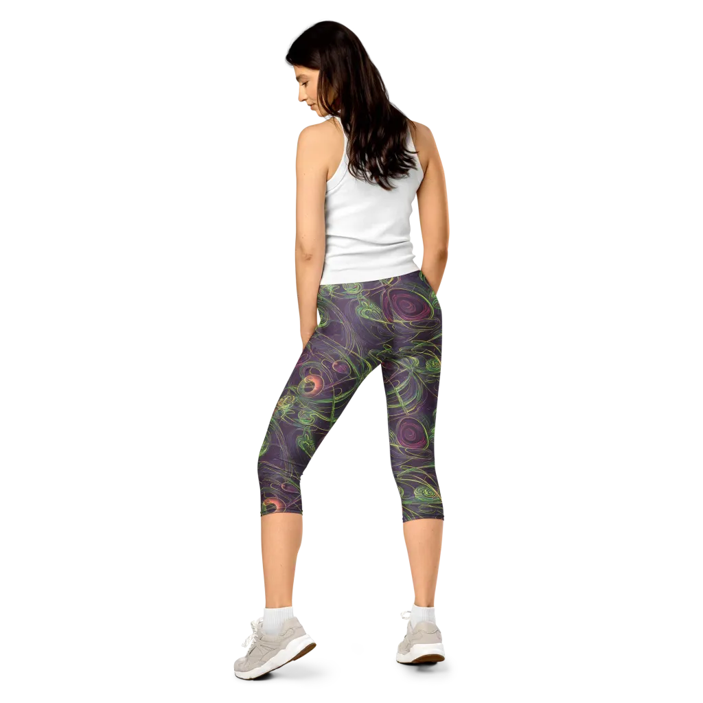 Chromatic Creeper on Capri Leggings — Back