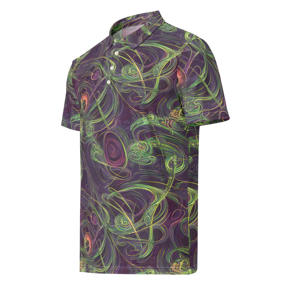 Chromatic Creeper on Men's Slim Fit Polo Shirt — Left Front