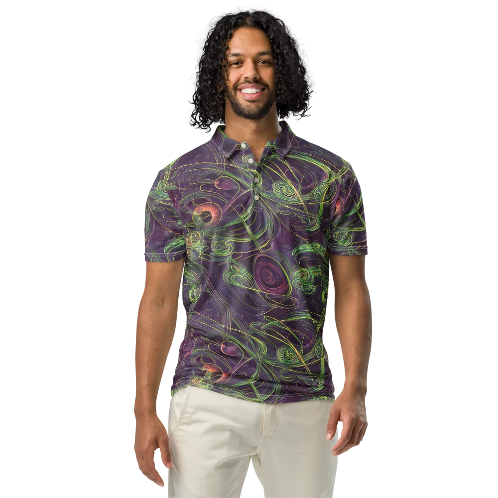 Chromatic Creeper on Men's Slim Fit Polo Shirt — Front