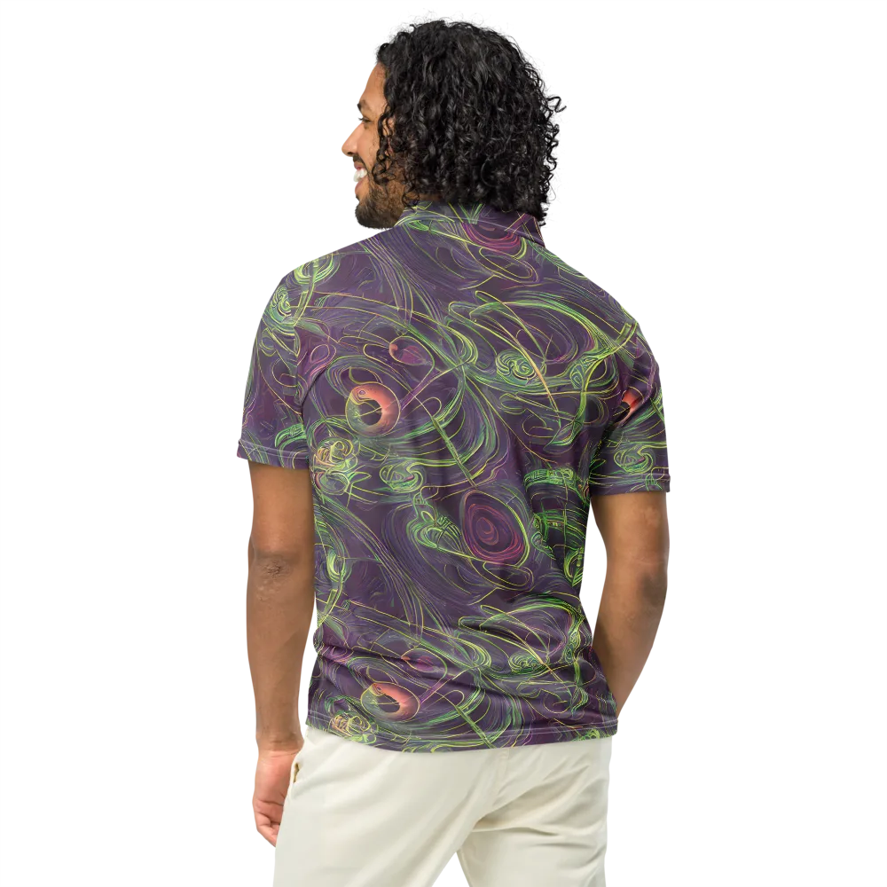 Chromatic Creeper on Men's Slim Fit Polo Shirt — Back
