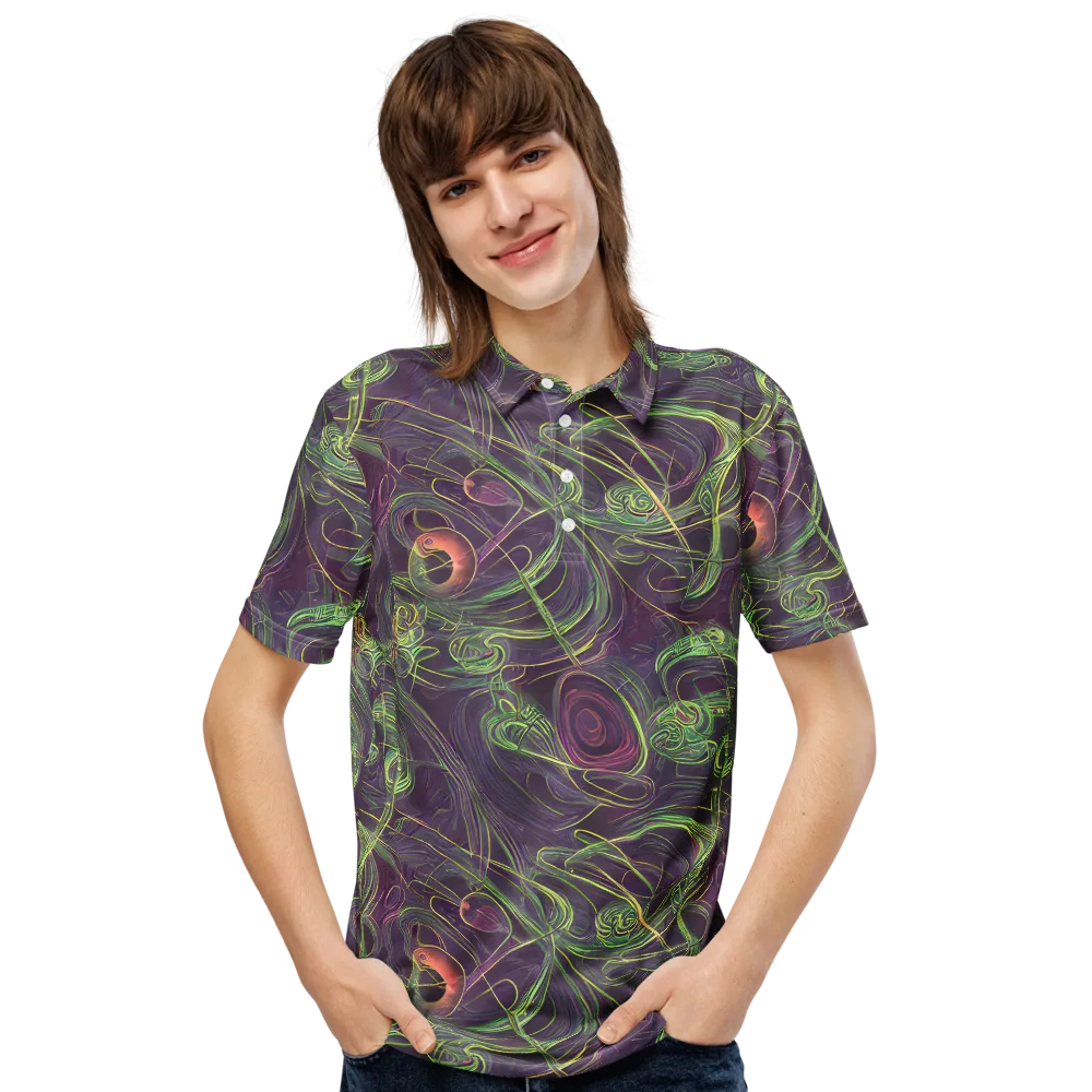 Chromatic Creeper on Men's Slim Fit Polo Shirt — Front