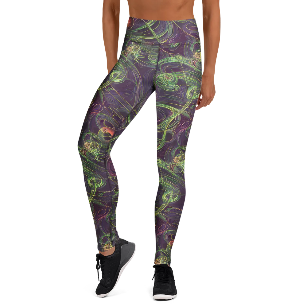 Chromatic Creeper on Yoga Leggings — Front