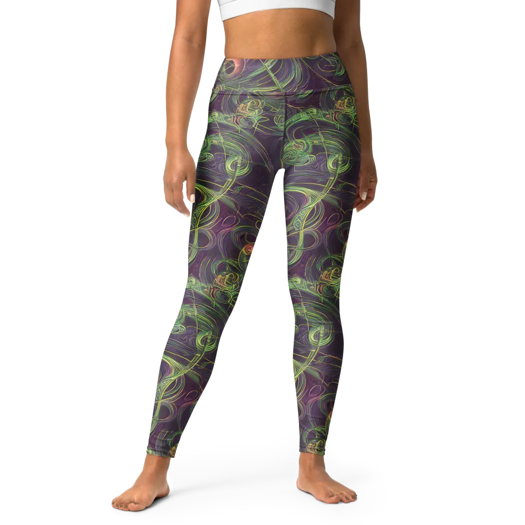 Chromatic Creeper on Yoga Leggings — Front