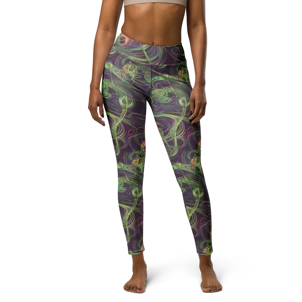 Chromatic Creeper on Yoga Leggings — Front