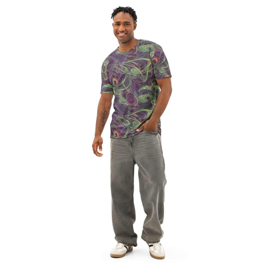 Chromatic Creeper on Men's Cotton Crew Neck T-Shirt — Front