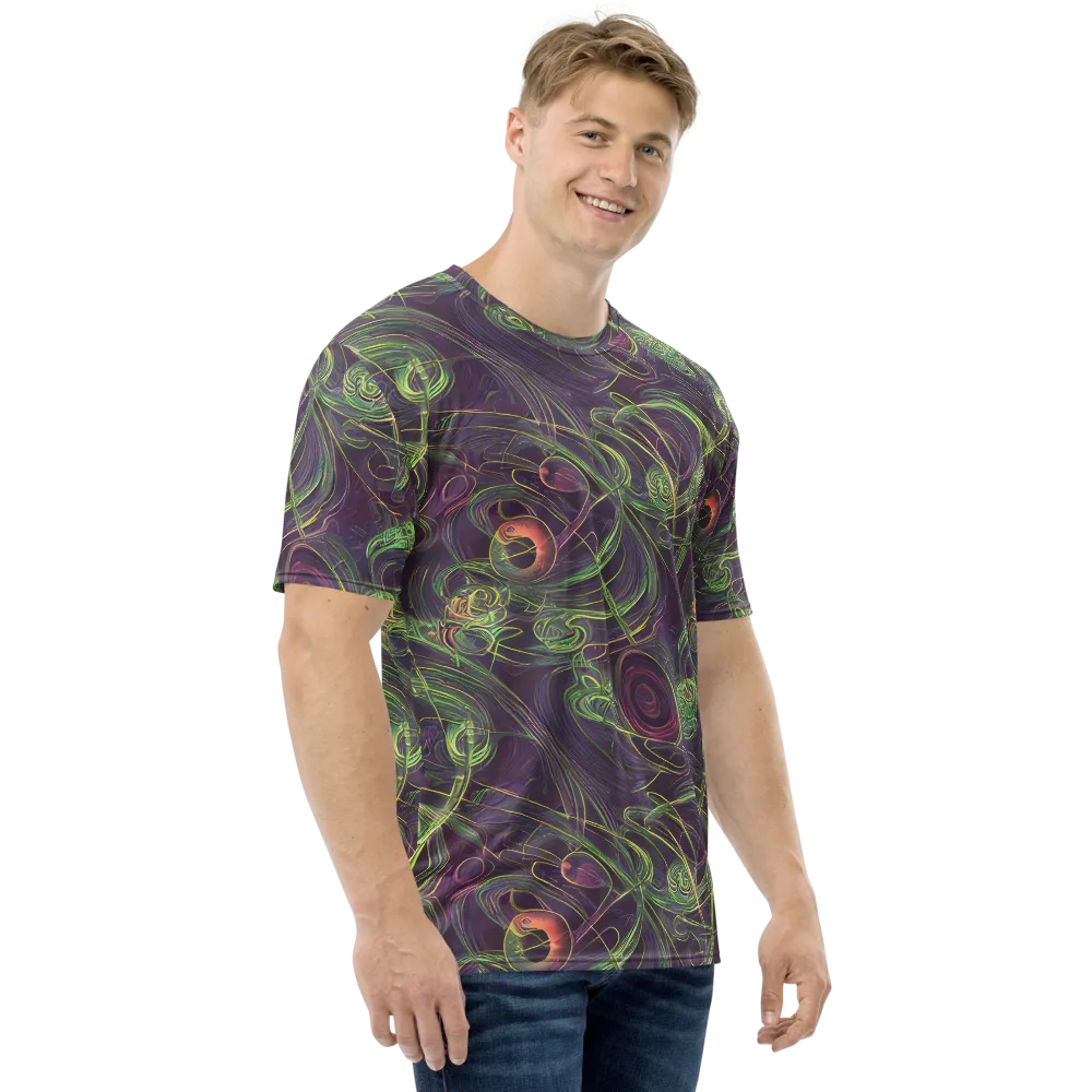Chromatic Creeper on Men's Crew Neck T-Shirt — Right