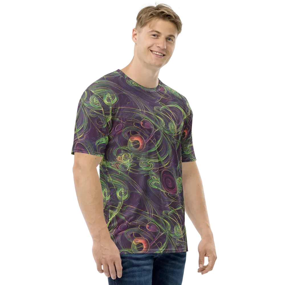 Chromatic Creeper on Men's Crew Neck T-Shirt — Right