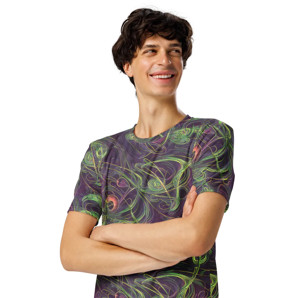 Chromatic Creeper on Men's Crew Neck T-Shirt — Left Front