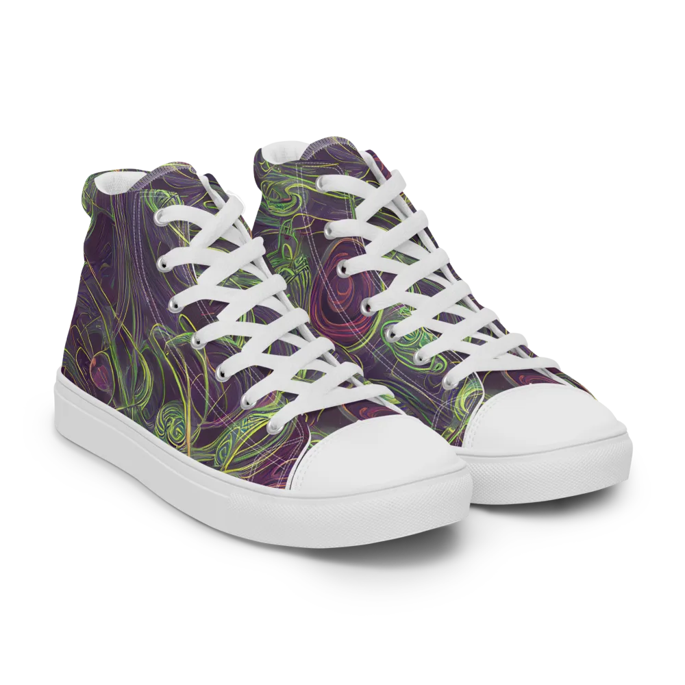 Chromatic Creeper on Men's High Top Canvas Shoes — Right Front