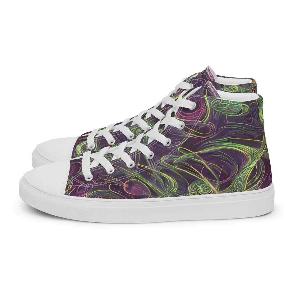 Chromatic Creeper on Men's High Top Canvas Shoes — Left