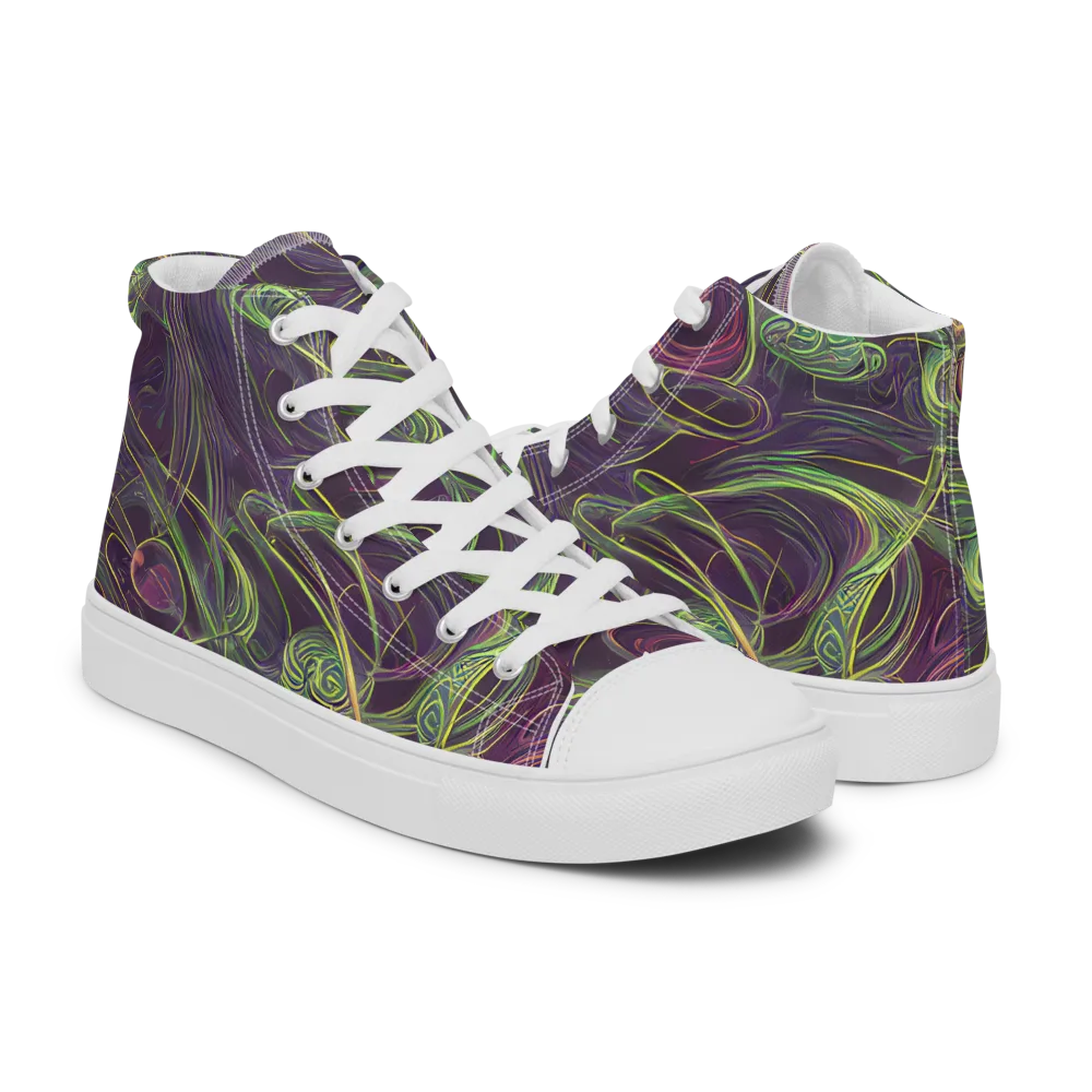Chromatic Creeper on Men's High Top Canvas Shoes — Right