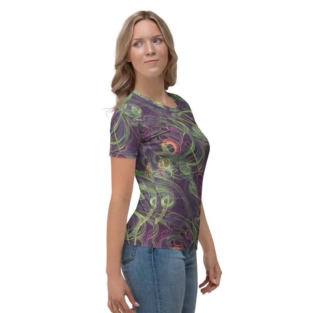 Chromatic Creeper on Women's Crew Neck T-Shirt — Right