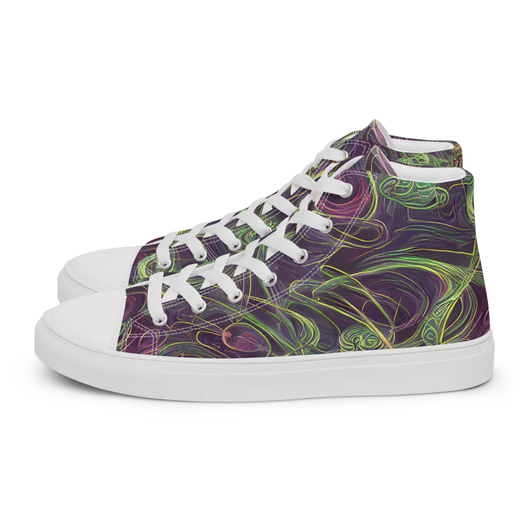 Chromatic Creeper on Women's High Top Canvas Shoes — Left