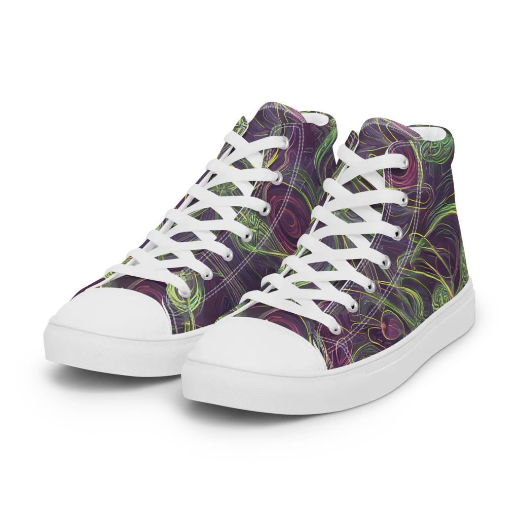Chromatic Creeper on Women's High Top Canvas Shoes — Left Front