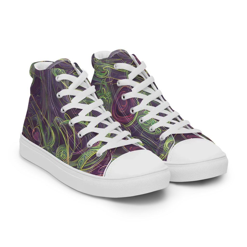 Chromatic Creeper on Women's High Top Canvas Shoes — Right Front