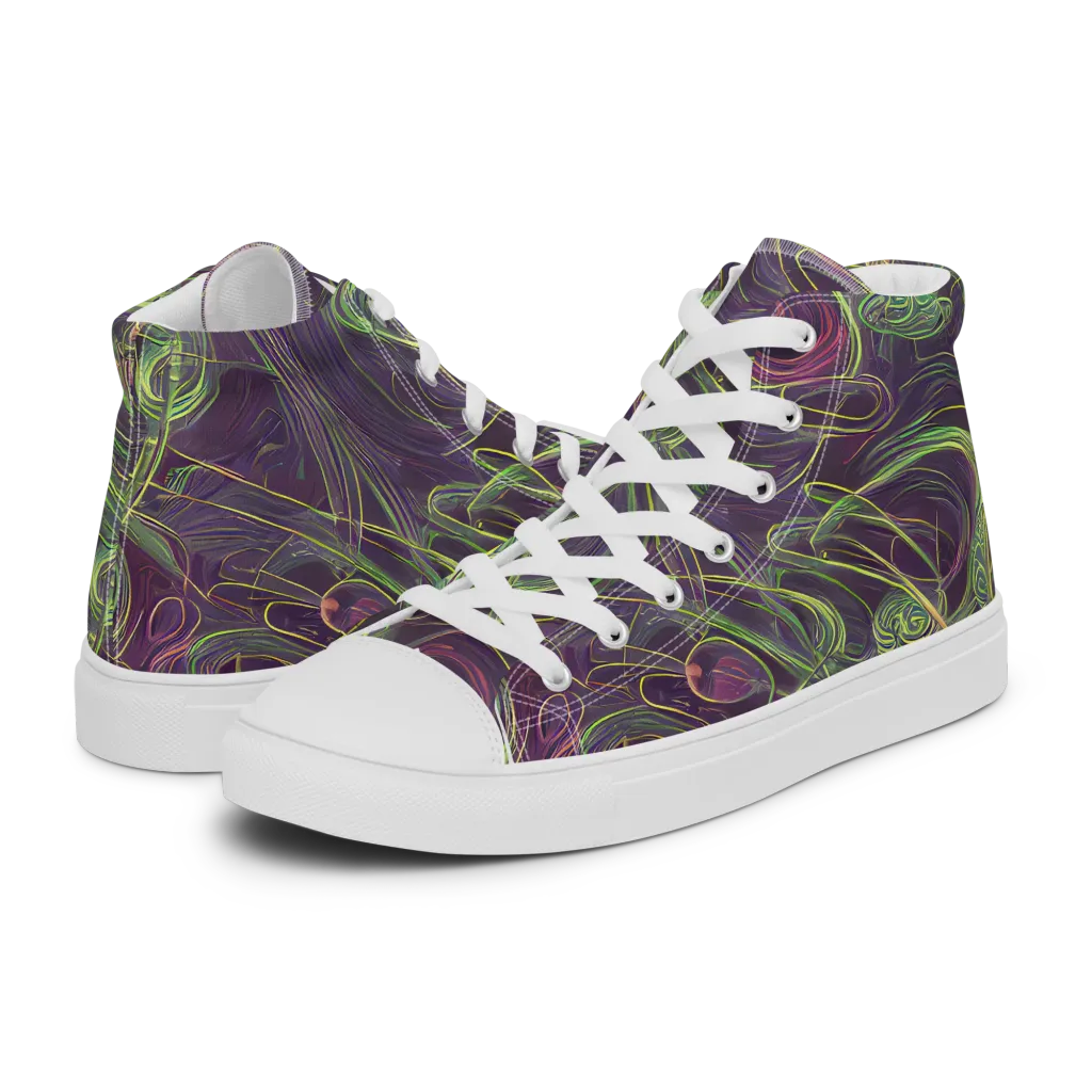 Chromatic Creeper on Women's High Top Canvas Shoes — Left