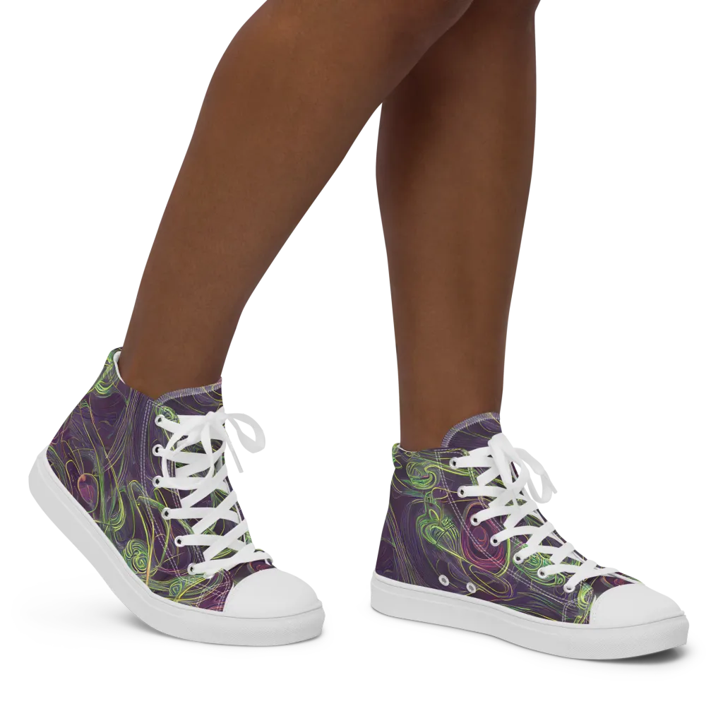 Chromatic Creeper on Women's High Top Canvas Shoes — Right