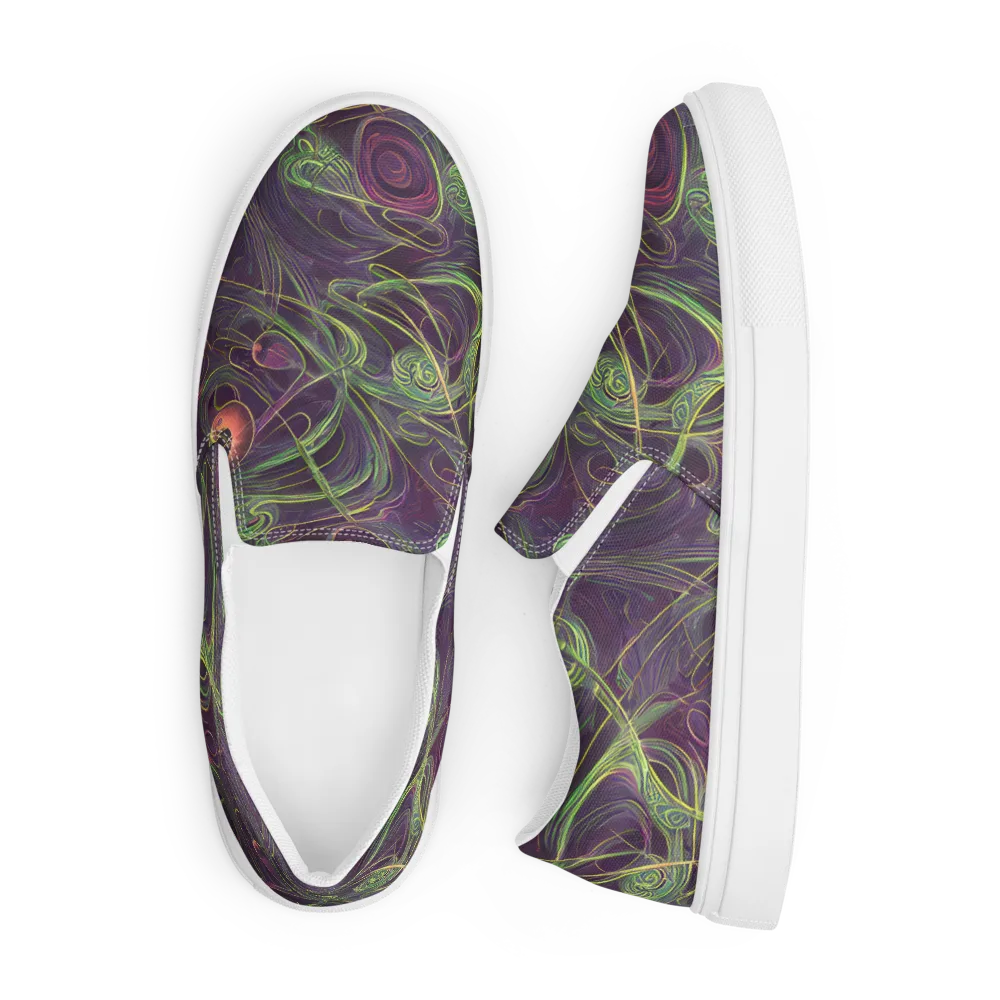 Chromatic Creeper on Men's Slip-On Canvas Shoes — Front