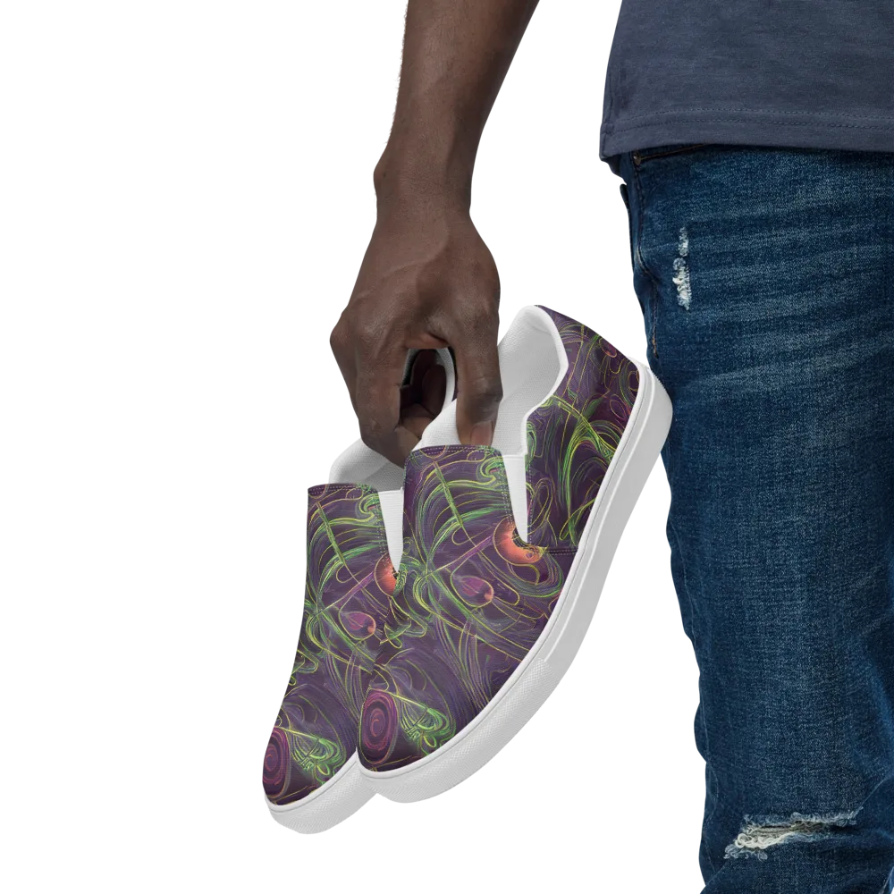 Chromatic Creeper on Men's Slip-On Canvas Shoes — Left Front