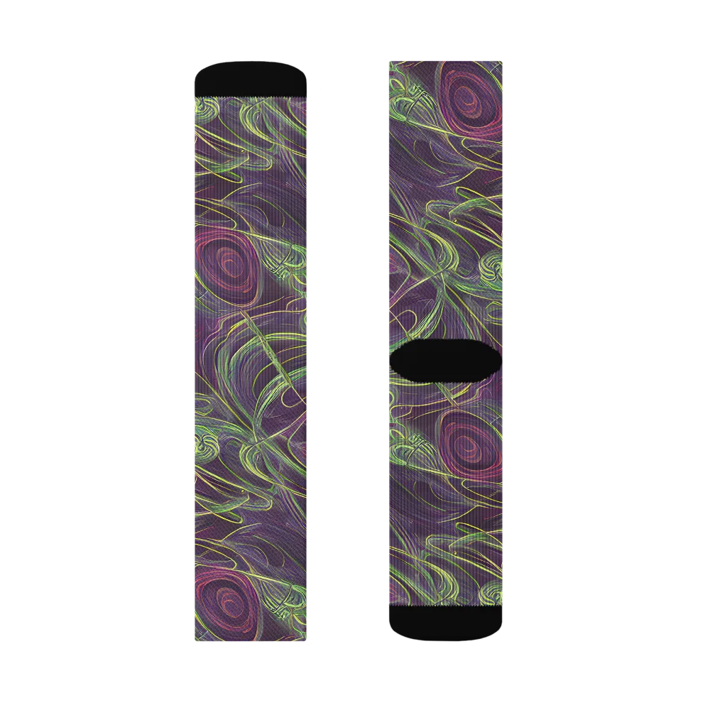 Chromatic Creeper on Socks — Left Sock