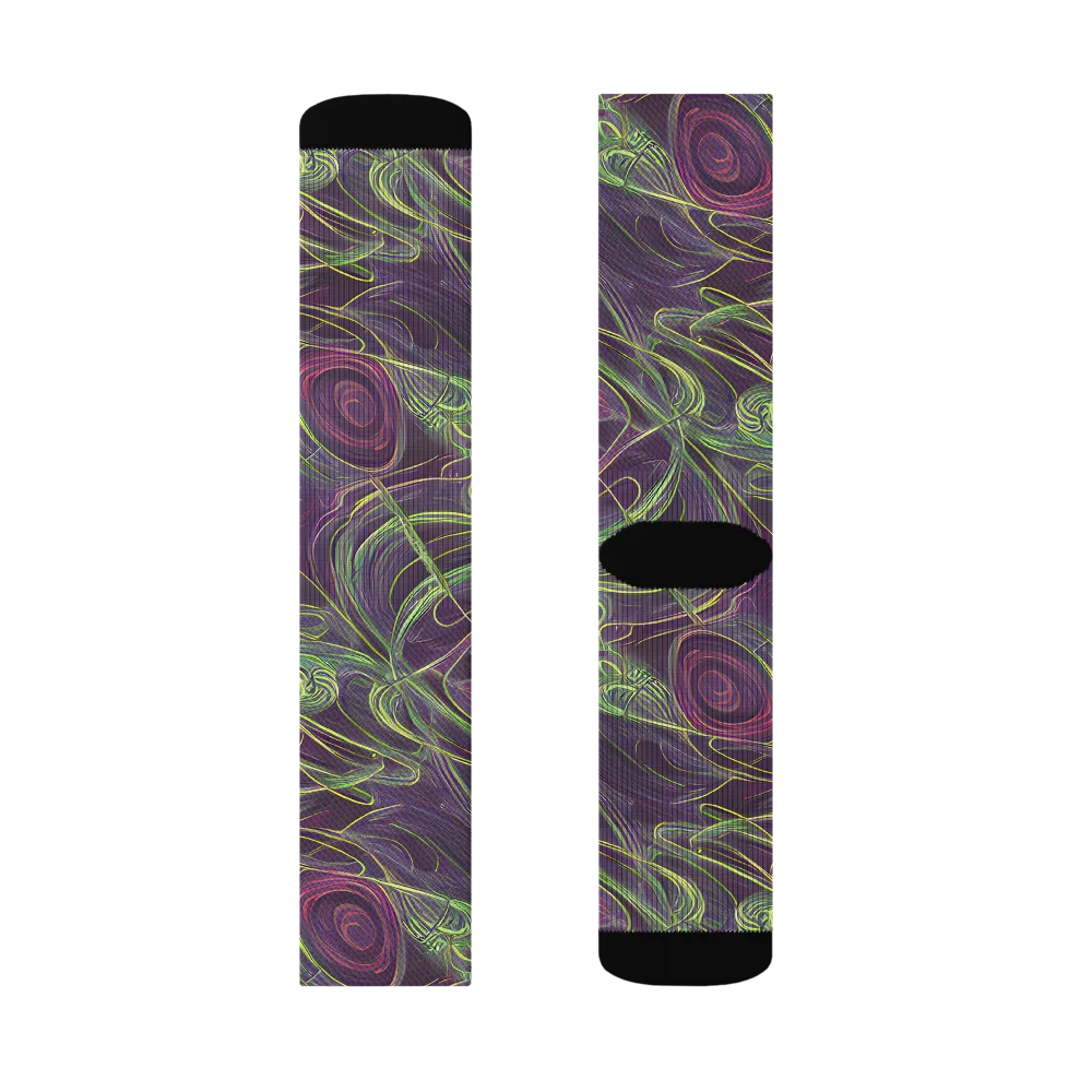Chromatic Creeper on Socks — Right Sock