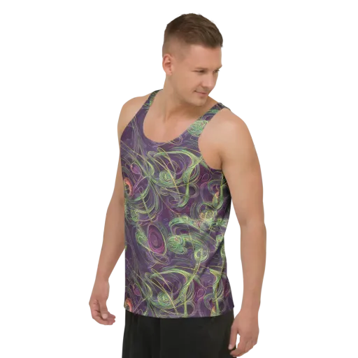 Chromatic Creeper on a Men's Tank Top