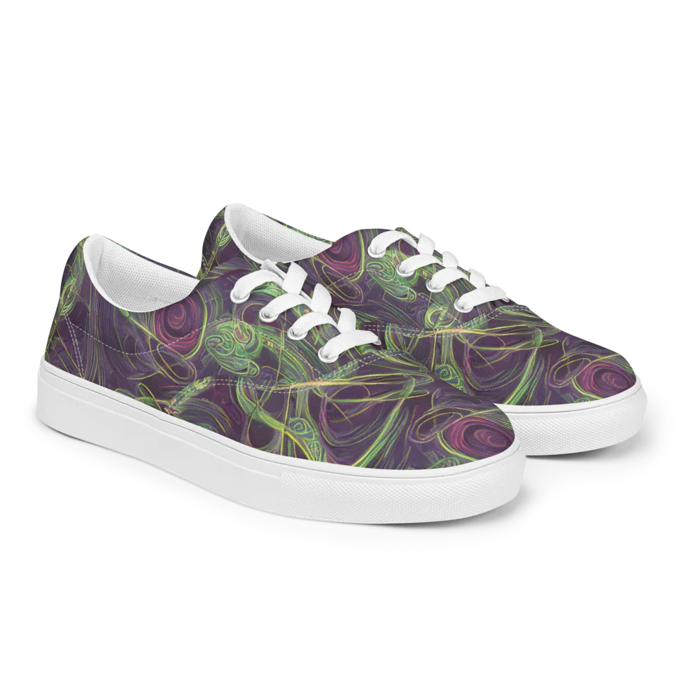 Chromatic Creeper on Men's Lace-Up Canvas Shoes — Right Front