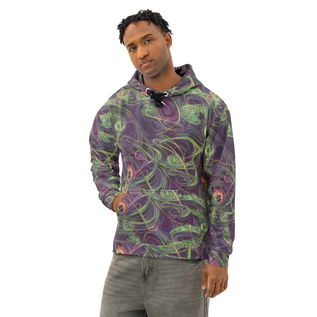Chromatic Creeper on Cotton Hoodie — Left Front